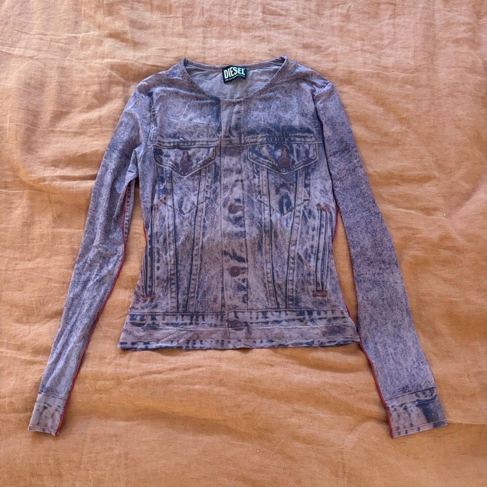 Diesel Long Sleeve Mesh Shirt